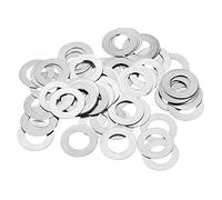QUARKZMAN M8 304 Inoxidable Acero Planas Arandelas, 50uds 8x14x0,3mm Ultra Delgado Plano Espaciadores para Tornillo Perno, Electrónica Reparación, Automoción