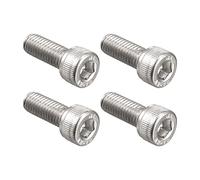 QUARKZMAN M8 Rosca 28mm Largo Zócalo Tapa Tornillo x 2uds 304 Inoxidable Acero Hexagonal Cabeza Perno para Ebanistería Muebles Fabricación Automoción, [Plata, Izquierda Mano]