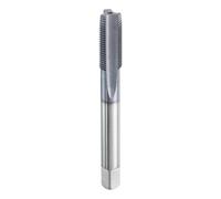 QUARKZMAN Machuelo De Rosca 3/8"-26 UNS 6542 Cobalto Acero Rápido Recubierto TiCN Machuelo De Enchufe Diestro Cabeza Plana 3 Canales Rectos Machuelo Manual Para Roscar