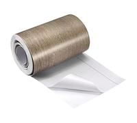 QUARKZMAN Madera Grano Cinta 4.72" x16 Pies Pared Papel Borde Adhesivo Autoadhesivo Madera Grano Reparación Parche con Raspador para Pared Esquina Mesa Puerta Sofá Muebles (Gris)