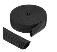 QUARKZMAN Manga Protectora De Nylon 0.7" DI 20FT Cubierta De Cable Negro | Funda Protectora Envoltura, Para Manguera Hidráulica, Para Soplete Tig Hidráulico, Para Manguera