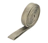 QUARKZMAN Manga Protectora Térmica, 0.5" ID 10 Pies Manga Térmica para Cables Automotrices Manga Protectora Térmica para Líneas De Combustible Manga 800 Grados para Cables, Color Titanio