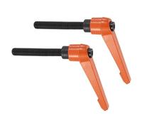 QUARKZMAN Manijas de palanca de sujeción M12x80mm Naranja 2 Piezas | Mango de perilla ajustable, Trinquete pulsador, Perno giratorio de bloqueo de liberación rápida, Rosca macho, para torno