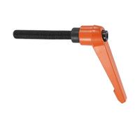 QUARKZMAN Manijas de palanca de sujeción M12x80mm Rosca macho Naranja | Trinquete de botón, perno giratorio de bloqueo de liberación rápida, perillas ajustables, para maquinaria de torno