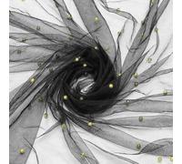 QUARKZMAN Mantel Blanco Perla 10 Pies, Tela con Perlas 108x60 Pulgadas, Tulle Suave Encaje, Malla Tulle para Decoración De Mesa, Ducha De Novia, Arco Nupcial, Velo,.