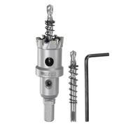 QUARKZMAN Metal Agujero Sierra Cortador Carburo 25mm / 0.98" Diá para Acero Inoxidable, Metal, Aleación Aluminio, Cobre, Latón, Plástico, con Brocas Central Extra