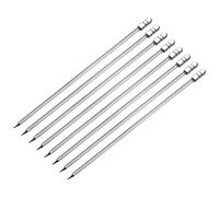 QUARKZMAN Metal Cóctel Púas 8 uds, Reutilizable Inoxidable Acero Cóctel Palillo Dientes Cuboide Forma para Bebidas, Aperitivo, Frutas - Plata