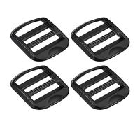QUARKZMAN Metal Escalera Hebilla Deslizador Tri-Deslizante Metal Ajustables Hebillas, 4uds 32mm(1-1/4") Ancho interior para Correa Mochila Correa, Negro