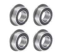 QUARKZMAN MF85-2RS Brida Bola Rodamiento 5x8x2.5mm Doble Sellado Cromo Acero Brida Rodamientos, 4uds