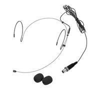 QUARKZMAN Micrófono De Diadema con Gancho para La Oreja, Conjunto Doble Colgante Omnidireccional con Cable De Audio Condensador Y Conector Mini XLR De 4 Pines Y Cable De 3.9 Pies, Negro