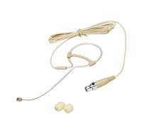 QUARKZMAN Micrófono De Diadema con Gancho para La Oreja, Conjunto Individual Colgante para La Oreja Micrófono De Audio con Cable De 3.9 Pies Y Conector Mini XLR 3 Pines TA3F, Beige