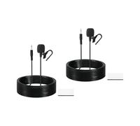 QUARKZMAN Micrófono para Estéreo De Coche 3.5mm Recto De 2 Polos Micrófono Externo para Radio De Coche con Cable De 9.8 Pies Y Conector para Unidad Principal De Vehículo Paquete De 2