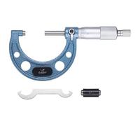 QUARKZMAN Micrómetro Externo Rango 1-2 Pulgadas Precisión +/-0.0001 Pulgadas Micrómetro Con Trinquete De Parada Herramienta De Medición De Precisión Industrial De Metal Para Azul
