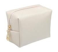QUARKZMAN Mini Maquillaje Bolsas, 4" x 3" PU Impermeable Viaje Tocador Artículos Almacenamiento Bolsa Portátil Maquillaje Bolsa, Lindo Pijo Cosméticos Bolso con Cremallera (Dorado)