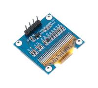 QUARKZMAN Módulo de pantalla LCD OLED de 0.96 pulgadas con 4 pines soldados 128x64 Resolución de pantalla Pantalla de comunicación I2C IIC, color de pantalla azul