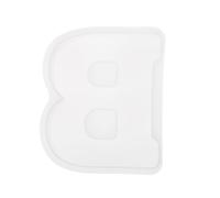 QUARKZMAN Molde De Letra Grande En 3D De 5 Pulgadas Para Resina, Molde De Letra B En Silicona Para Arte Con Resina Epoxi, Manualidades DIY Y Decoración, Blanco
