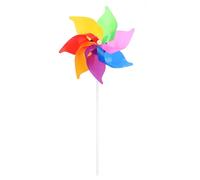 QUARKZMAN Molinillos Viento 7.1" Molinillo Viento Arcoíris 7 Hojas Molinete Plástico con Palos De Plástico para Jardín Patio Césped Favoritos De Fiesta Al Aire Libre Regalos Colorido