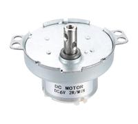 QUARKZMAN Motor de Velocidad Lenta JS-50T Motor Eléctrico Motor de Engranaje Cepillado, Motor DC 6V 2RPM CW/CCW Eje D Motor DC Gran Par para Impresora 3D Soporte Giratorio de Filamento