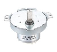 QUARKZMAN Motor Eléctrico de Velocidad Lenta JS-50T D-Eje Motor de Engranaje, Motor de 12V CC 5RPM CW/CCW Motor de Eje D de Gran Torque para Filamento de Impresora 3D SoporteGiratorio