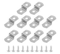 QUARKZMAN Muebles Estante Z Forma Esquina Abrazadera Placa Soporte x 10uds Pared Montado Soporte Flotante Gancho Soportes, [30mmx13mm]