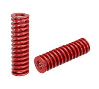 QUARKZMAN Muelle de Matriz 3/4" x 2.5" SMH4010 2 Piezas Acero Aleado | Resorte de Compresión para Molde, Estándar EE. UU., para Estampado de Metal Industrial, Prensa Punzón Matriz Molde, Rojo
