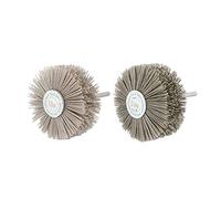 QUARKZMAN Nailon Rueda Cepillo 120 Grano 240 Grano 82mm Diámetro Cabeza Abrasivo Esmerilado Cabeza con 6mm Vástago Roscado