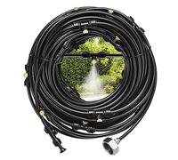 QUARKZMAN Nebulización Refrigeración Sistema 75 Pies (23M) Nebulización Línea +28 Niebla Boquillas +3/4" Latón Adaptador Nebilinas para Exterior Patio Jardín Invernadero Paraguas