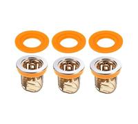 QUARKZMAN Núcleo Antiolor del Desagüe Dispositivo Anti-Retorno del Desagüe de Ducha Piso Desagüe Atrapapelos Válvula de Retención para Baño Cocina 32-50mm Tubos Naranja 3 Juegos