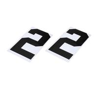 QUARKZMAN Números Termoadhesivos 2 para Planchar 8" Negro Número Individual Suave Parches de Números Termoadhesivos para Uniformes de Equipo Paquete de 2