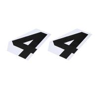QUARKZMAN Números Termoadhesivos 4 para Transferencia de Calor 8" Negro Número Individual Suave Parches de Números Termoadhesivos para Uniformes de EquipoPaquete de 2