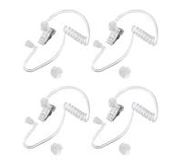 QUARKZMAN Oreja Pieza Auricular Agente Secreto Auricular Disfraz Accesorios con Auriculares, Reemplazo Acústico Tubo para 2-Vías Radio Audio Auriculares, Paquete De 4