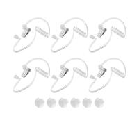 QUARKZMAN Oreja Pieza Auricular Agente Secreto Auricular Disfraz Accesorios con Auriculares, Reemplazo Acústico Tubo para 2-Vías Radio Audio Auriculares, Paquete De 6