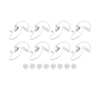 QUARKZMAN Oreja Pieza Auricular Agente Secreto Auricular Disfraz Accesorios con Auriculares, Reemplazo Acústico Tubo para Bidireccional Radio Audio Auriculares, Paquete De 8