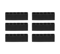 QUARKZMAN Organizador de 6Pcs para Puntas de Destornillador 48x9.5x16mm 6 Agujeros Estuche de Almacenamiento de Plástico para Cualquier Puntas de 1/4" de Metal