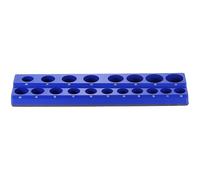 QUARKZMAN Organizador Magnético De Sockets 1/2" Bandeja Portasockets Métricos Organizador De Sockets Para Almacenamiento Contiene 19 Sockets Estándar Y Profundos Azul