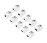QUARKZMAN Pack De 10 Conectores RJ45 Ethernet Cat 6 Sin Herramientas, Módulo Conector Adaptador Cat6 Acoplador Sin Necesidad De Herramienta De Punzonado, Blanco
