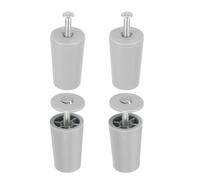 QUARKZMAN Pack de 4 Topes para Persianas Enrollables de 40 mm, Tapones de Plástico con Arandelas y Tornillos para Láminas de Persianas Enrollables, Color Gris