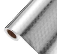 QUARKZMAN Papel Contacto Autoadhesivo 23.6" X 197" Para Encimeras De Cocina Impermeable Y Antigrasa Papel Pintado Para De Cocina Muebles Armario Encimera Gabinete Plateado