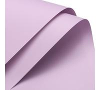 QUARKZMAN Papel de Envoltura de Flores de Película Nacarada 58x58 cm Impermeable para Manualidades, Empaque de Regalos/Cajas de Regalo Color Lila Claro 10 Unidades