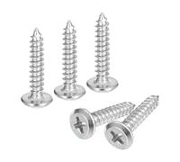 QUARKZMAN Paquete de 50 Tornillos Autorroscantes Color Plata | de Cabeza Plana Phillips M4X20Mm, Tornillos de Fijación de Acero Inoxidable 304 con Cruceta