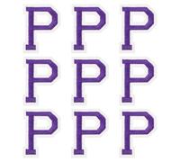 QUARKZMAN Parches De Letras Para Planchar 2" Alfabeto P Parche Bordado Para Coser Calcomanías De Letras Aplicación Para Reparar Ropa Jeans Zapatos Gorros DIY (Morado, Paquete De 9)