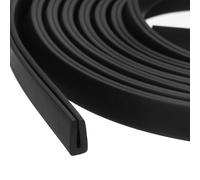 QUARKZMAN Perfil de Borde en Forma de U, Tira de Sellado Protectora de Goma de 1 Metro de Longitud para Bordes de 0.5-1mm, (5/32" An x 5/16" Al) Negro