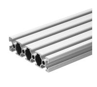 QUARKZMAN Perfil De Extrusión De Aluminio Ranura En T 2080 Estándar Europeo 400mm X 80mm Carril Lineal Estructura Para Impresora 3D CNC DIY (Color Plateado)