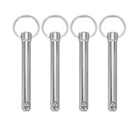 QUARKZMAN Perno De Liberación Rápida, Diá 3/8"(10mm) Longitud Útil 2.56"(65mm) Longitud Total 4.17"(106mm) Perno Para Bimini Top Accesorios De Barco Acero Al Carbono, Paquete De 4