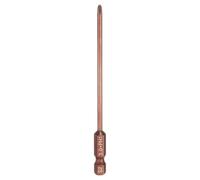 QUARKZMAN Phillips Destornillador Punta, PH1 Magnética Cruz Accionamiento Barrena 100mm L 3mm Varilla 1/4" Vástago Hexagonal S2 Acero para Bricolaje Industrial Taladro Eléctrico, Bronce