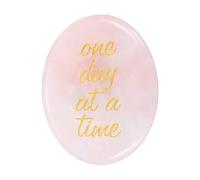 QUARKZMAN Piedra De La Ansiedad, Cristal De Cuarzo Rosa Natural Tallado A Mano Piedras Pulidas Ovaladas Gema De Bolsillo Para El Estrés Relajación Piedra Para Meditar Accesorios Para La