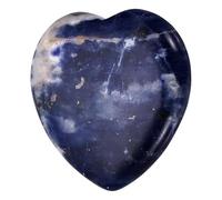 QUARKZMAN Piedras De Sanación De Cristales Corazón Piedra De Azul Piedra Para El Pulgar Natural Amor Energía Positiva FENG Shui Palma De La Preocupación Gema 1.2" Para Equilibrio