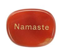 QUARKZMAN Piedras Inspiracionales Grabadas, Piedras Naturales Ovaladas De Cristal para Aliviar La Ansiedad con Palabras Grabadas para Mujeres Regalos Anti-Estrés, Ágata