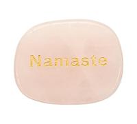 QUARKZMAN Piedras Inspiracionales Grabadas, Piedras Naturales Ovaladas De Cristal para El Estrés con Palabras Grabadas para Mujeres Regalos para El Estrés, Cristal De