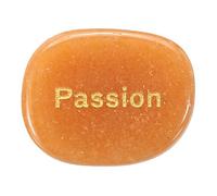 QUARKZMAN Piedras Inspiradoras Grabadas, Piedras Naturales Ovaladas De Cristal para Pulgar con Palabras Grabadas para Regalos Anti-Estrés para Mujeres, Aventurina Roja (Pasión)